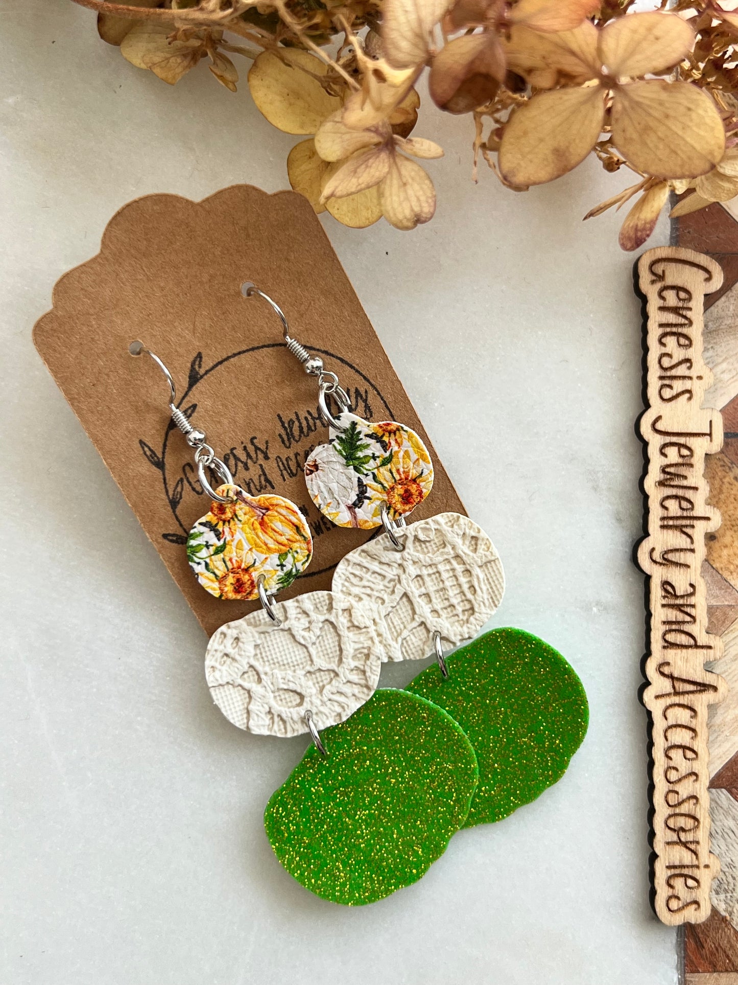 Three Layered Pumpkins - Faux Leather