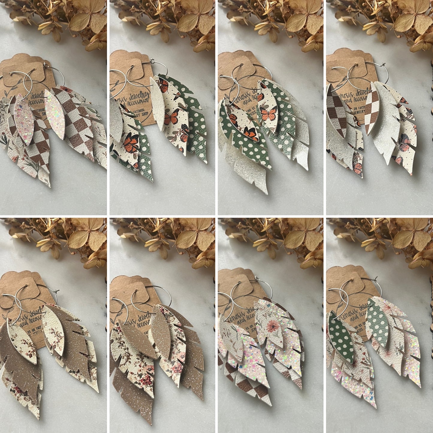 Spring Leaf Hoops