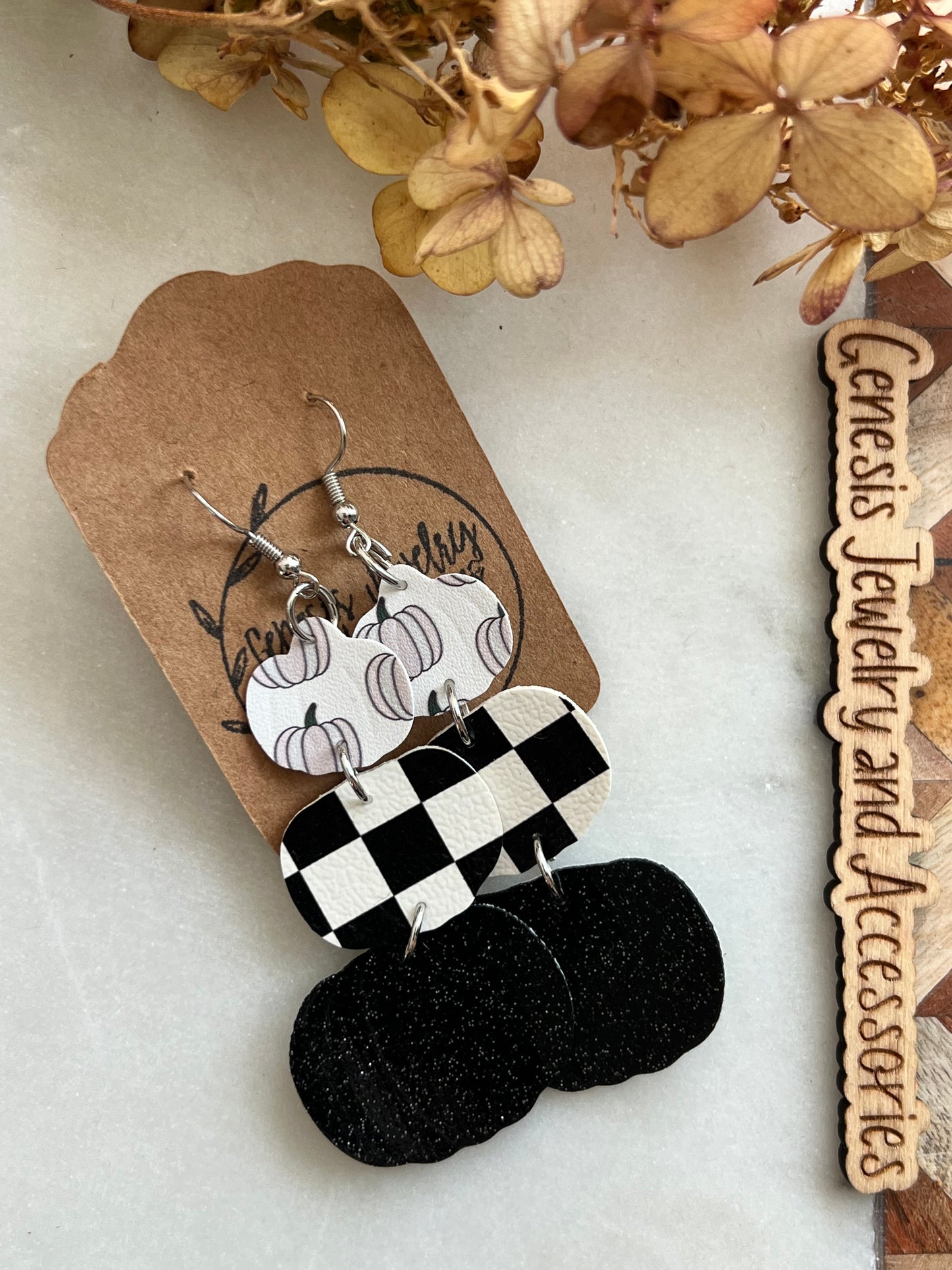 Three Layered Pumpkins - Faux Leather