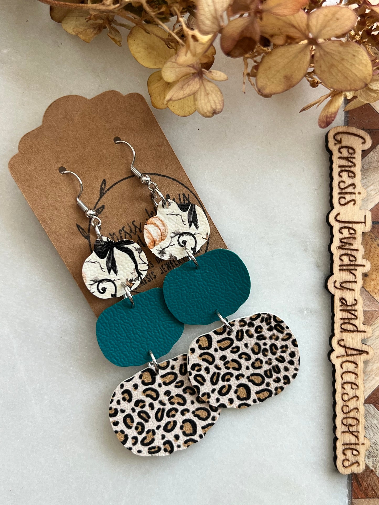 Three Layered Pumpkins - Faux Leather