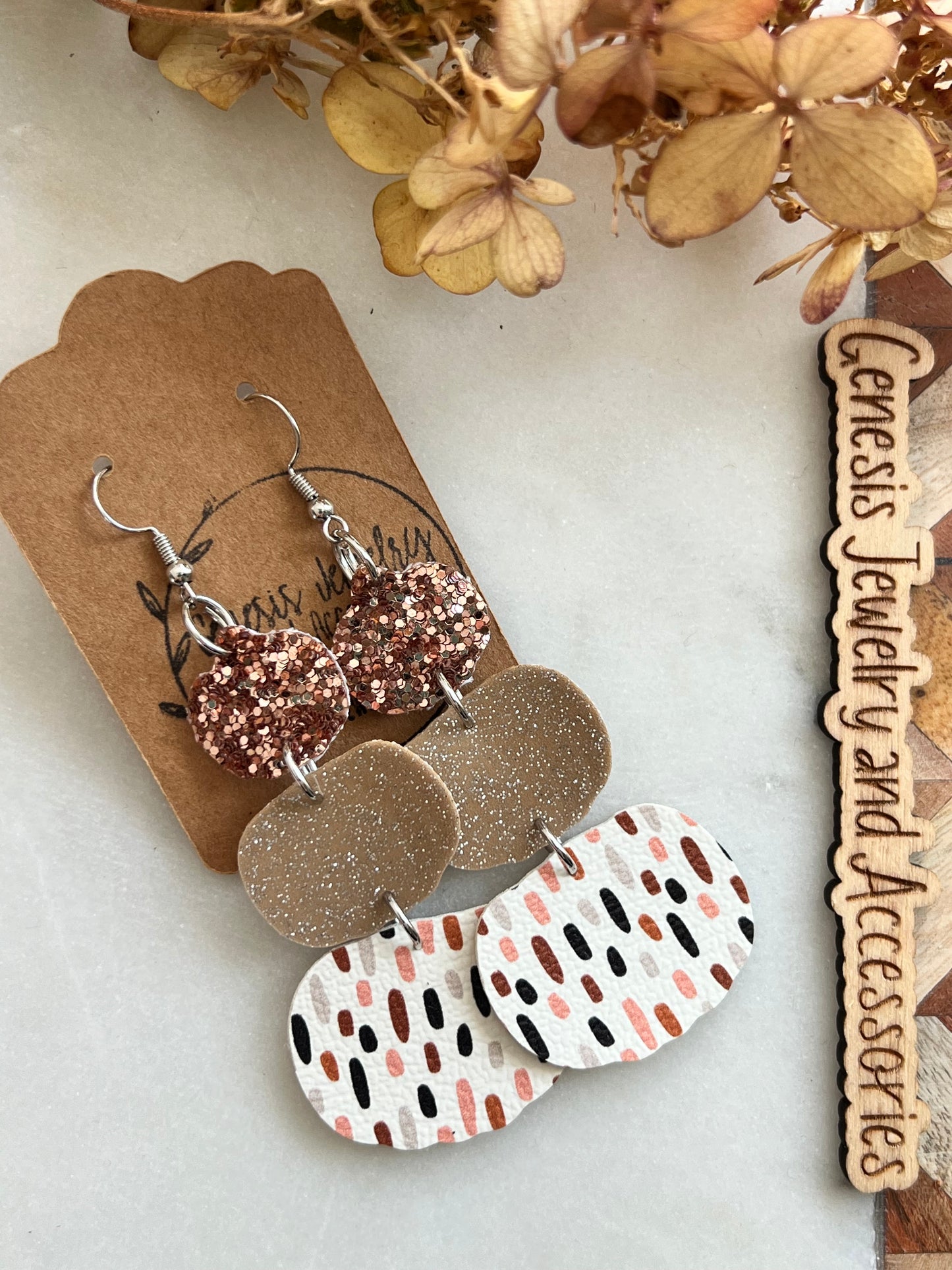 Three Layered Pumpkins - Faux Leather