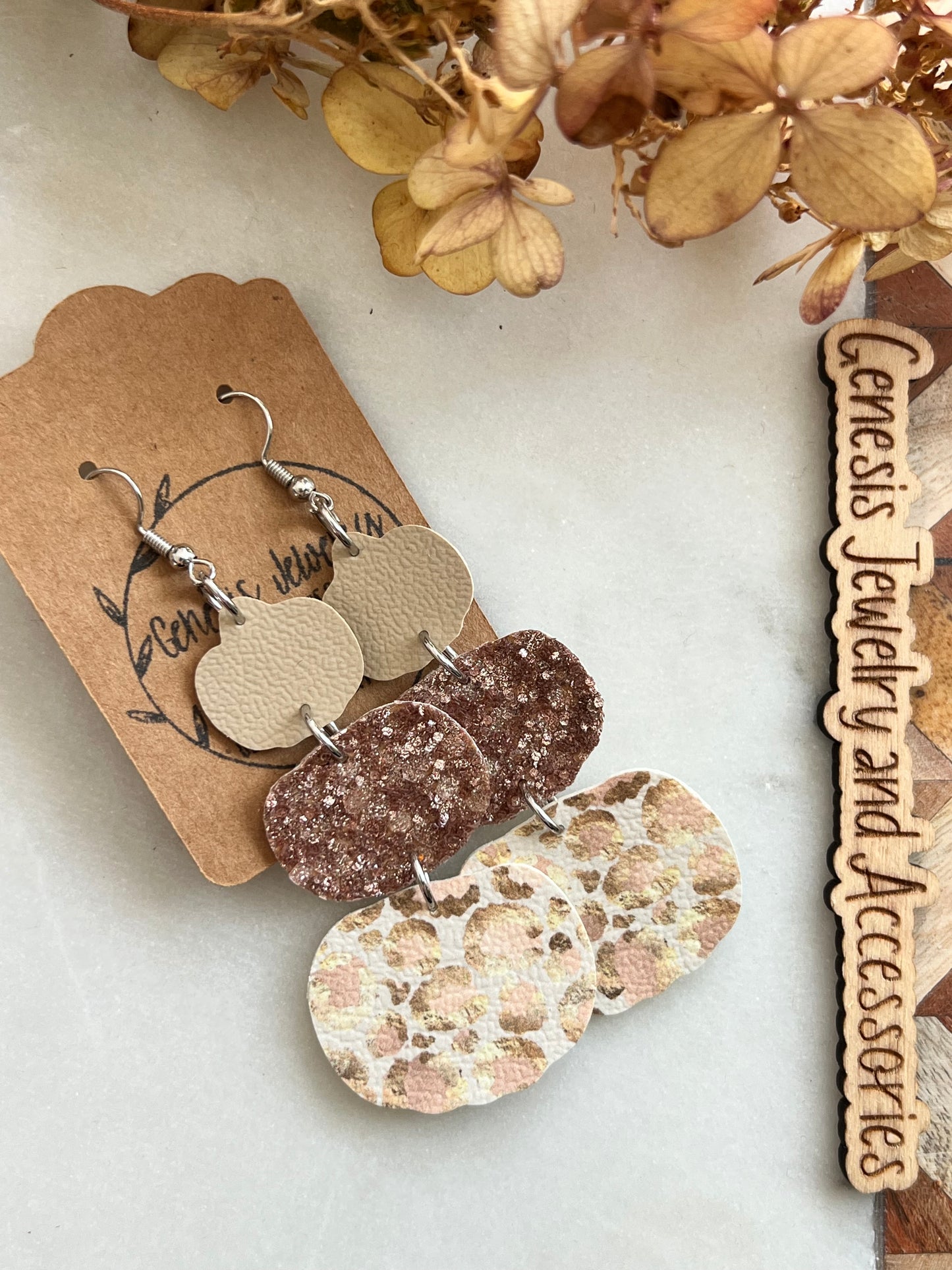 Three Layered Pumpkins - Faux Leather