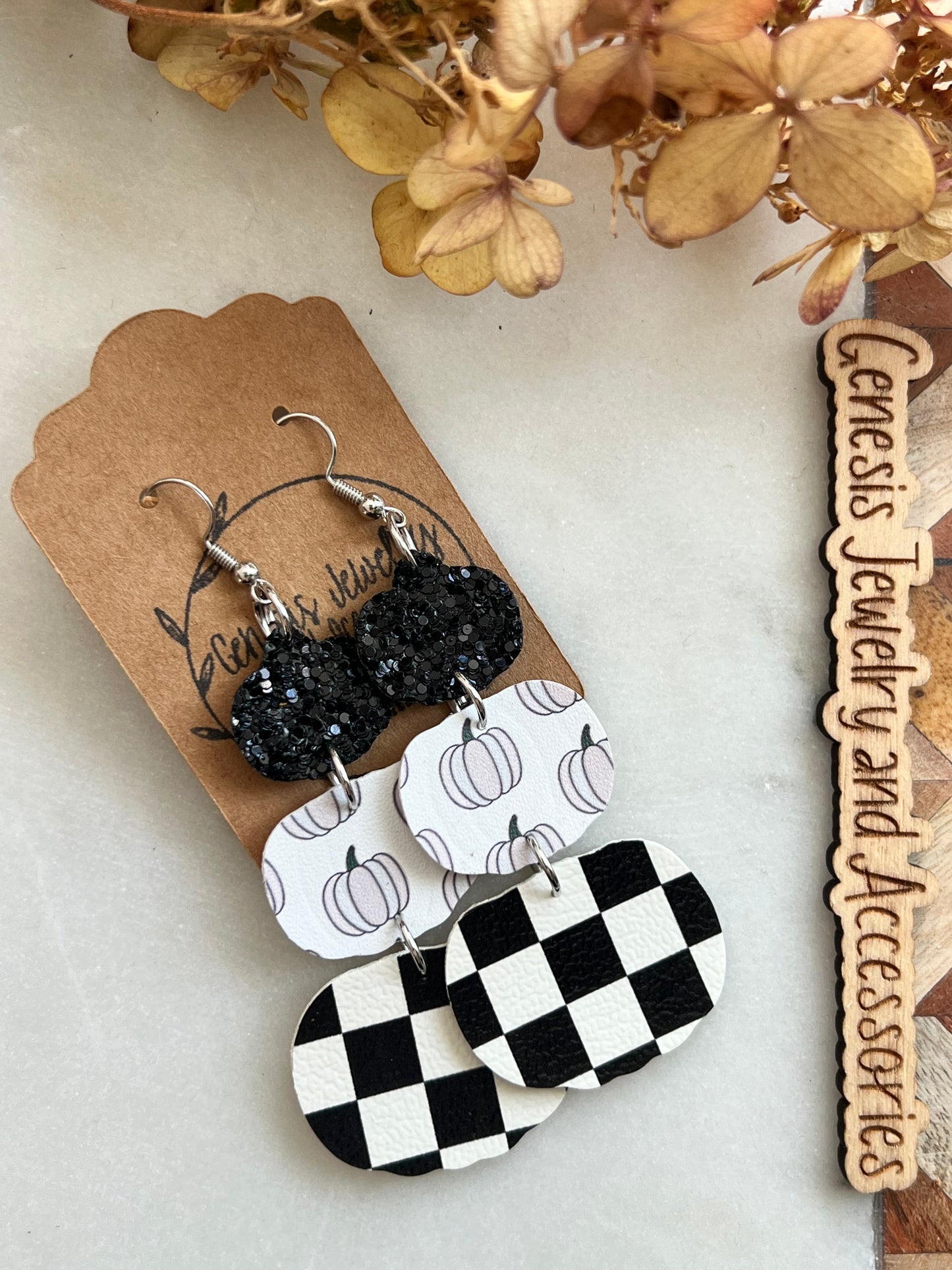 Three Layered Pumpkins - Faux Leather