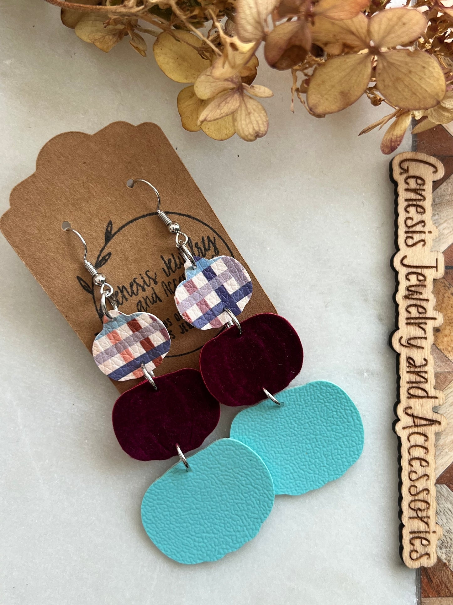 Three Layered Pumpkins - Faux Leather