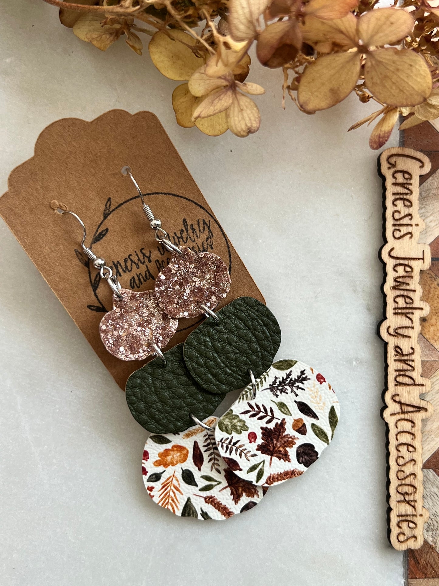 Three Layered Pumpkins - Faux Leather