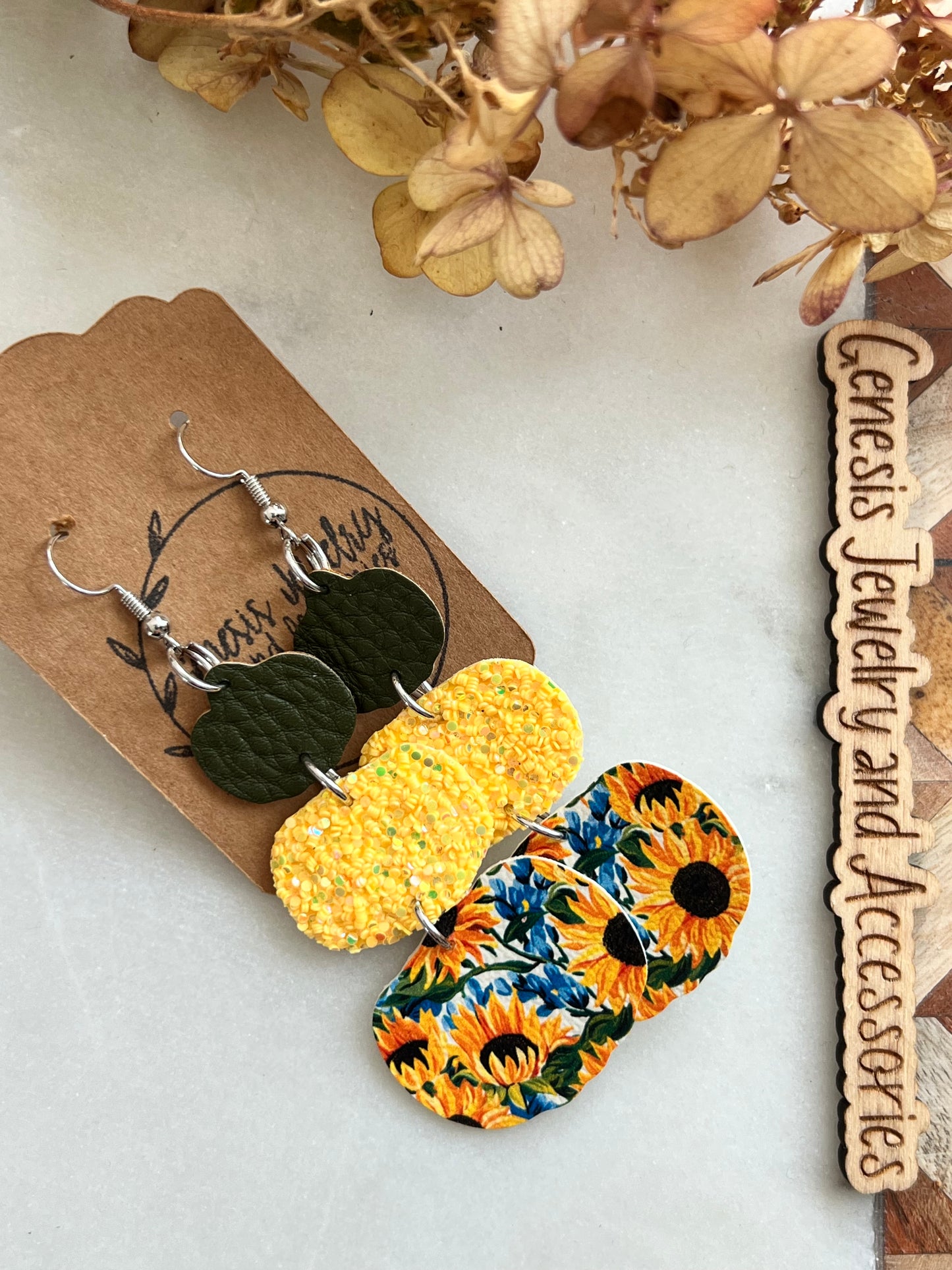 Three Layered Pumpkins - Faux Leather