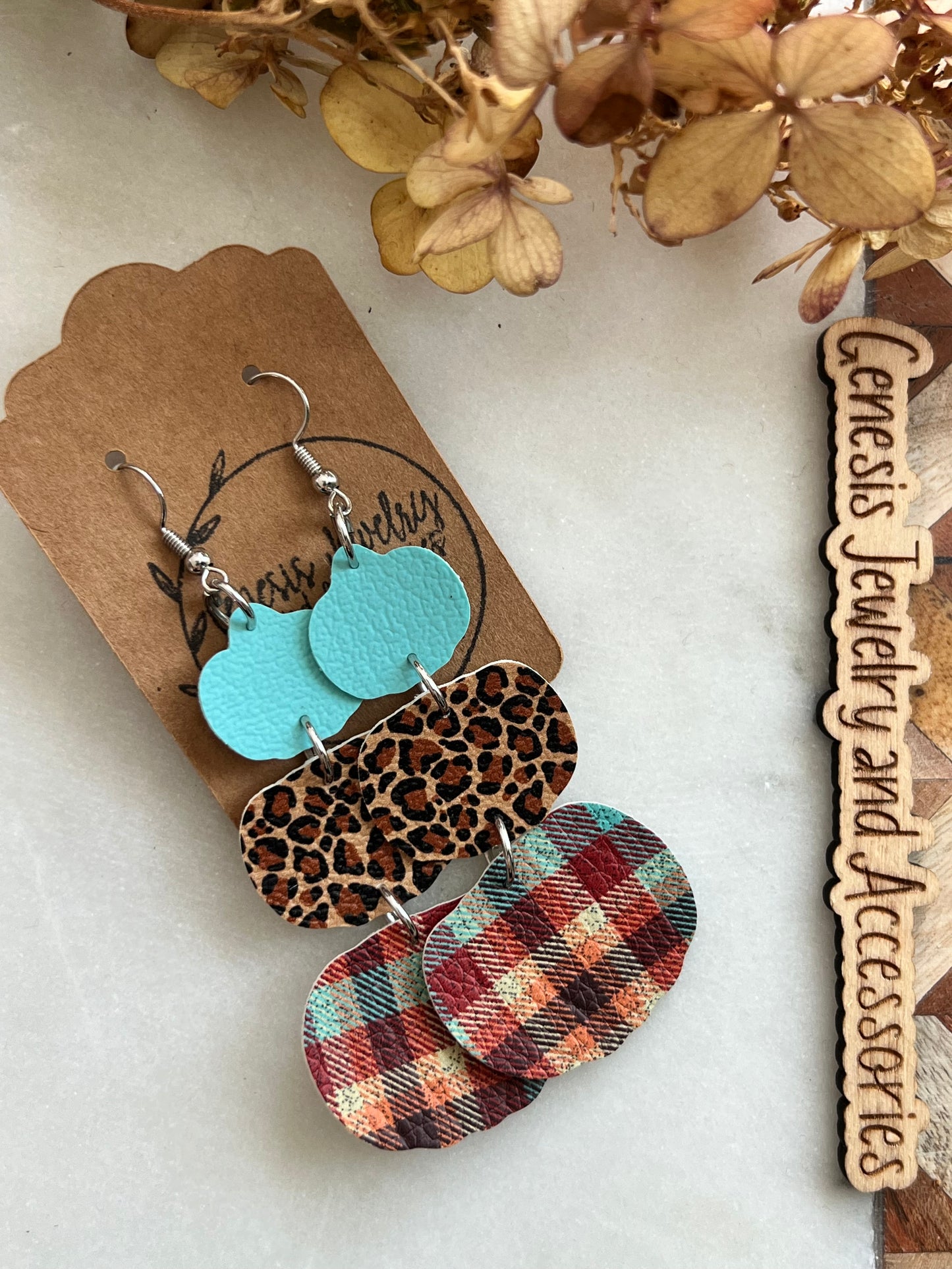 Three Layered Pumpkins - Faux Leather