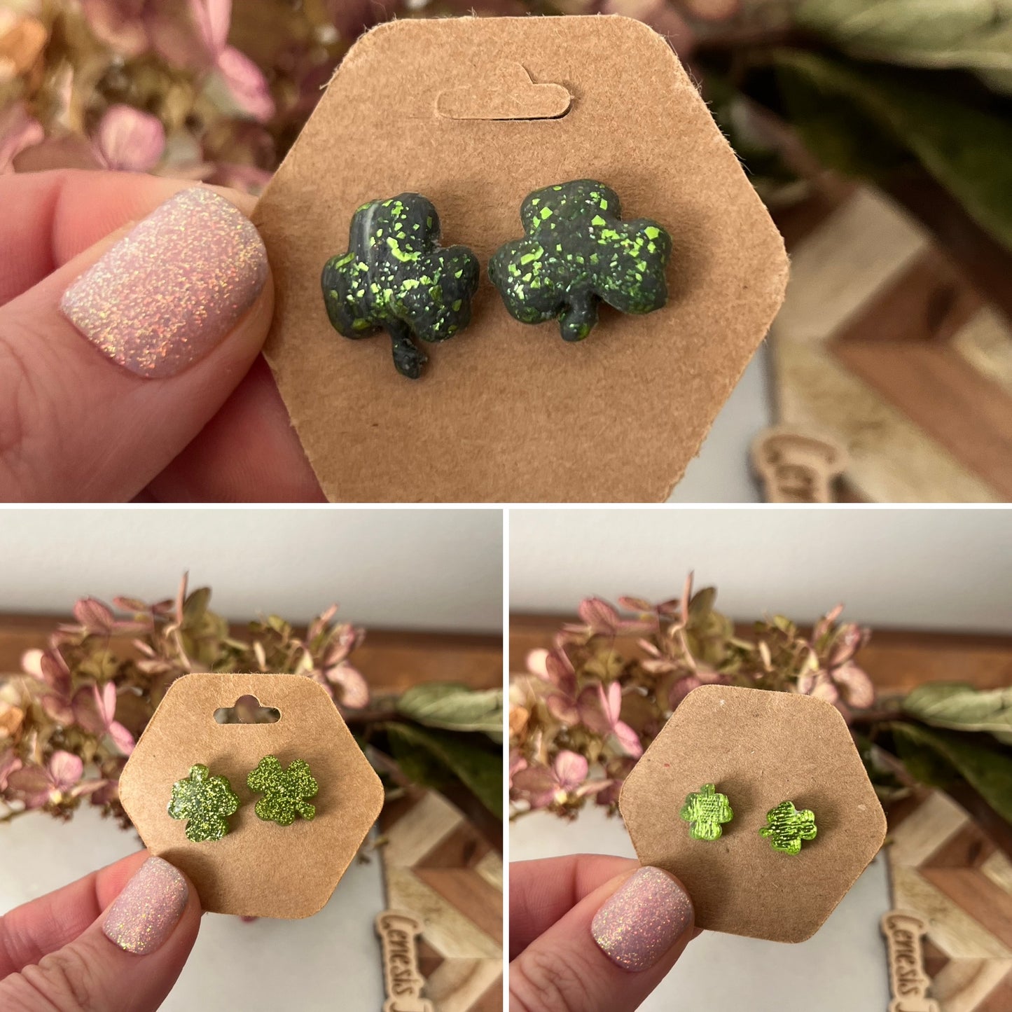 Acrylic/Clay Shamrocks