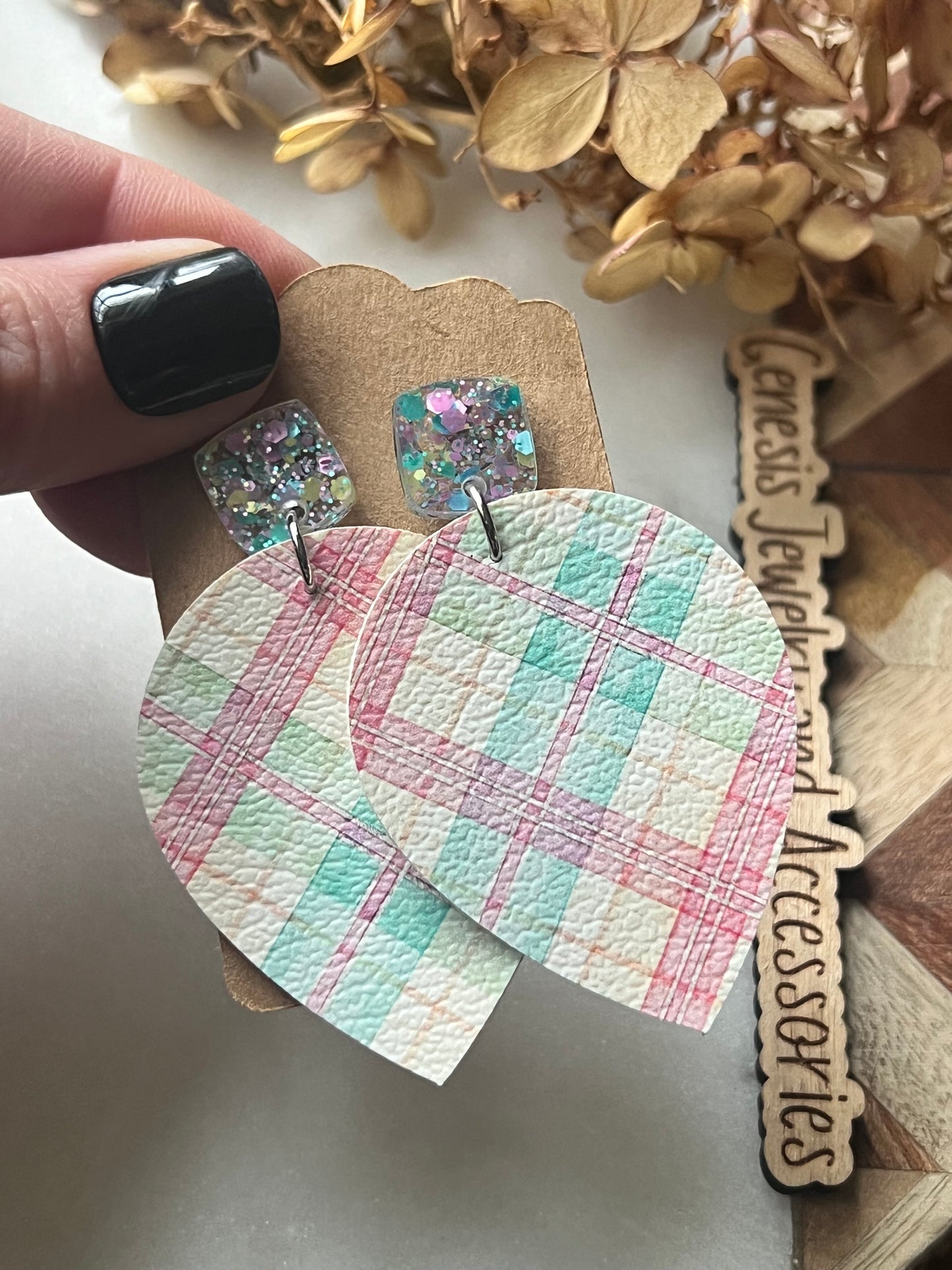 Spring Teardrop - Faux Leather