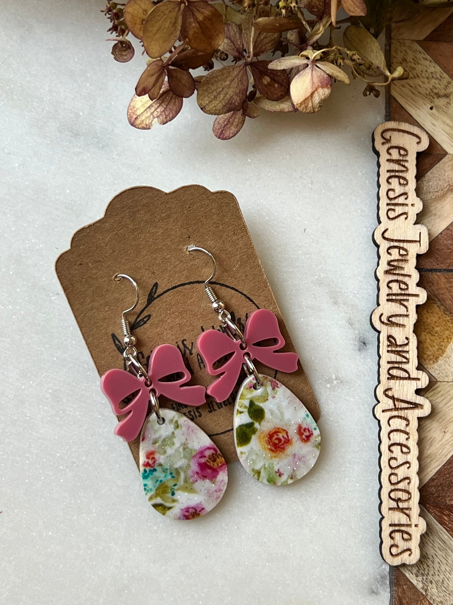 Floral Egg with Bow