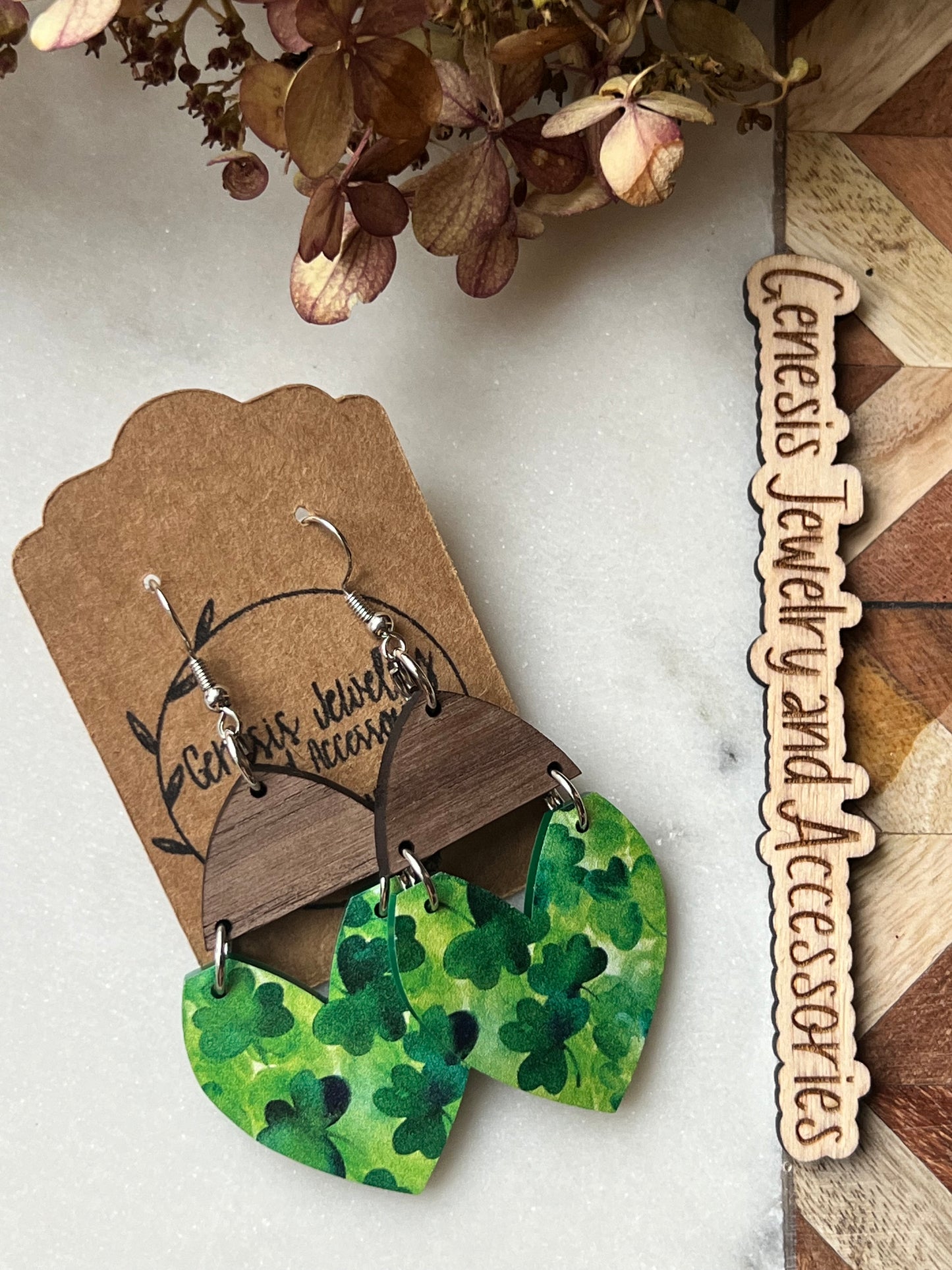 Green w/Wood Top