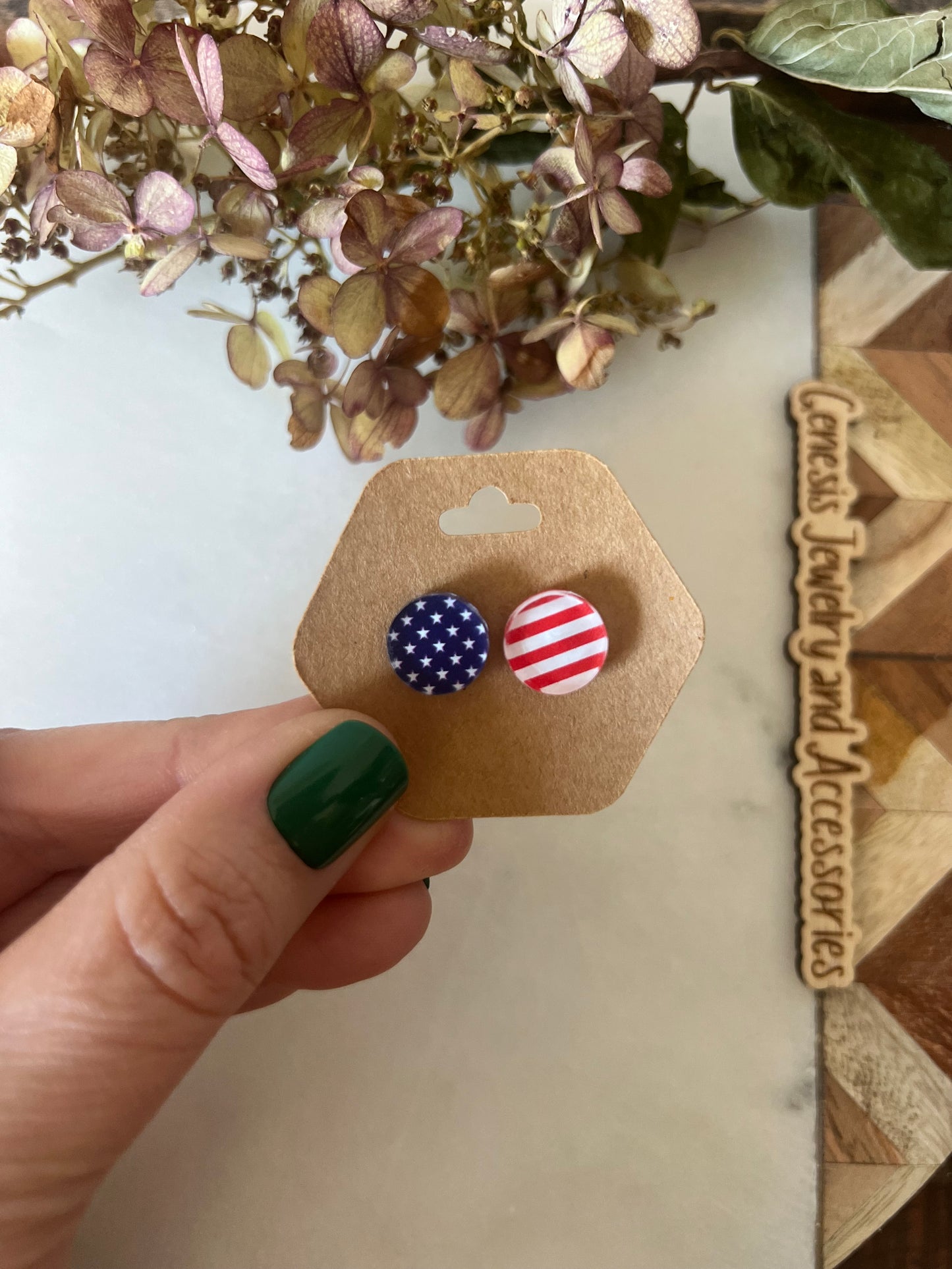 Red, White, and Blue Studs