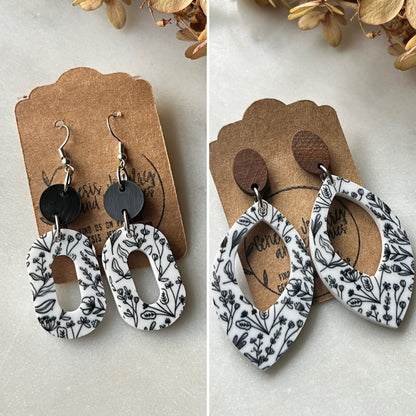 Black + White Floral