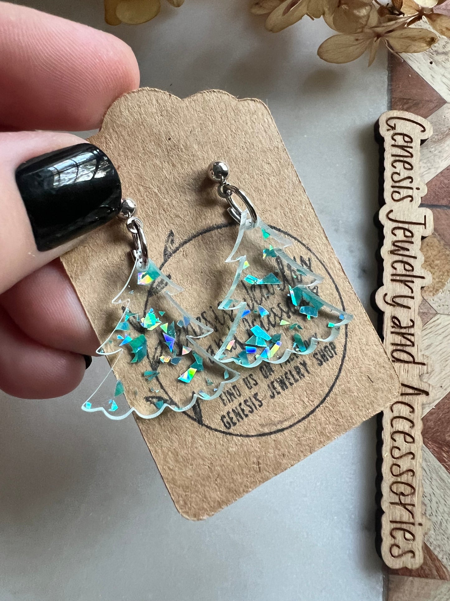 Christmas Trees - Stud Back Dangles