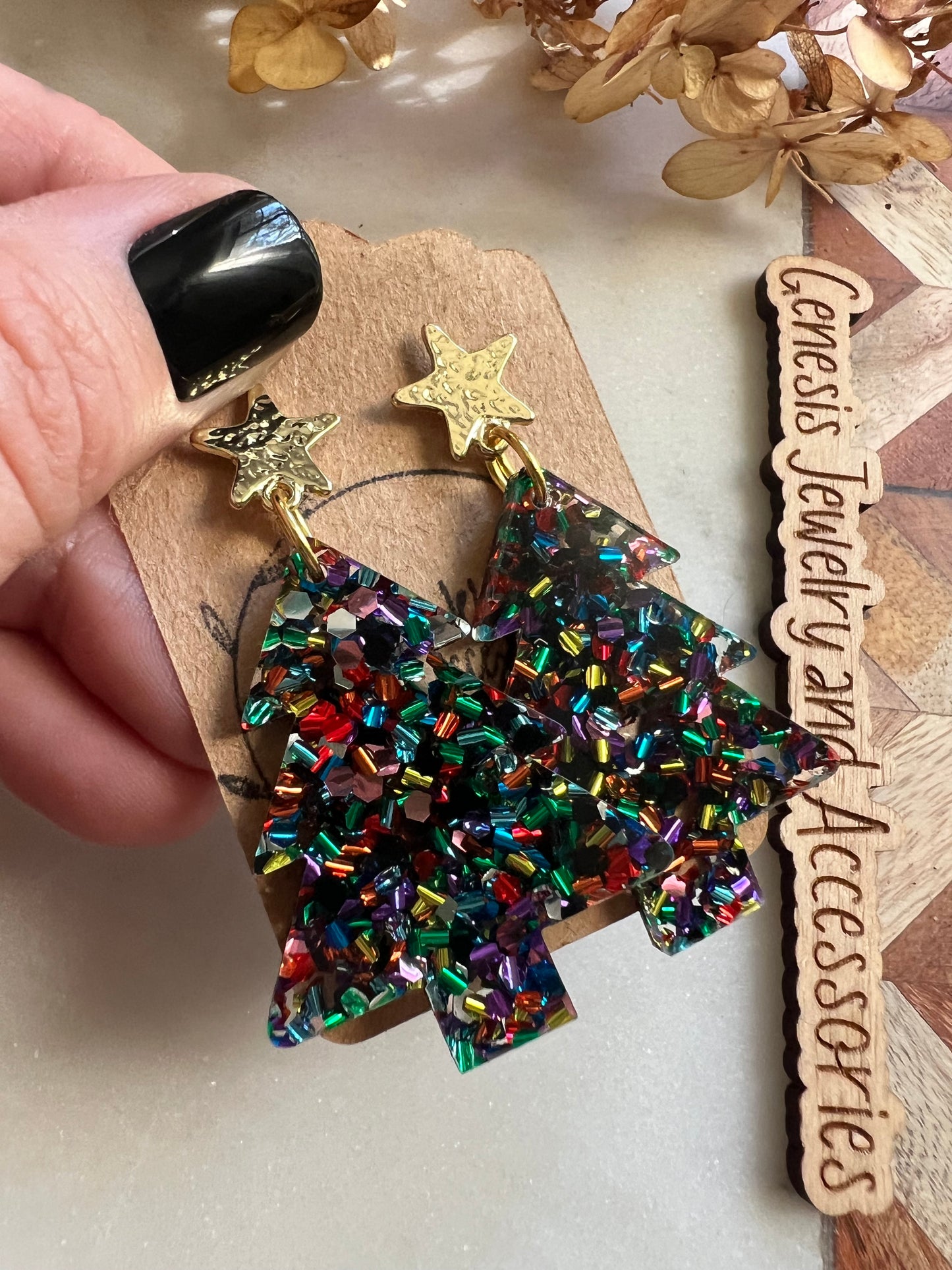 Christmas Trees - Stud Back Dangles