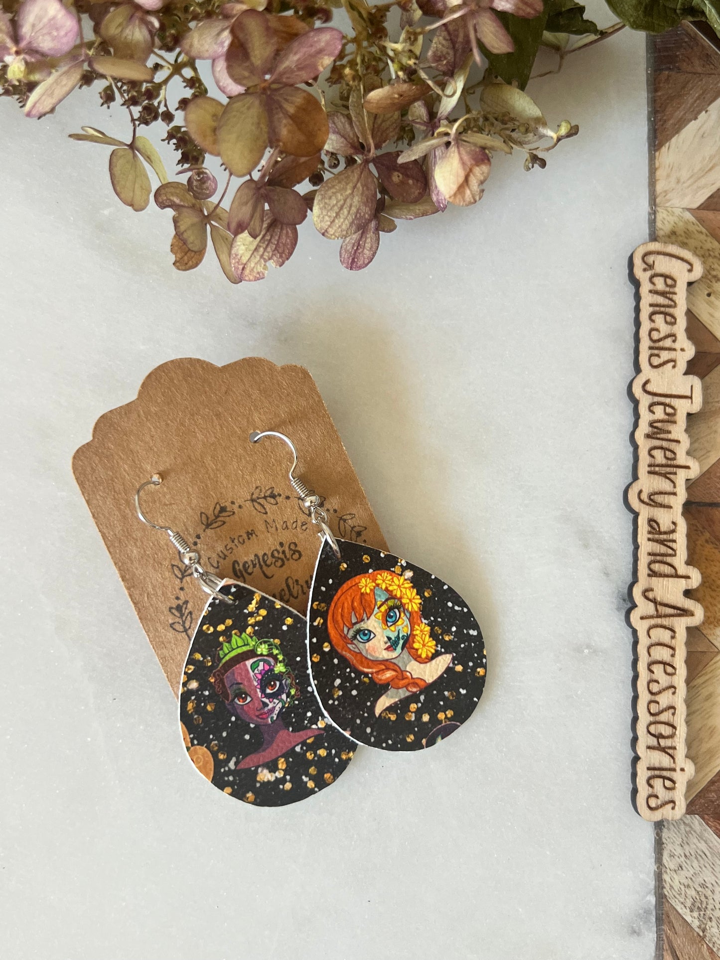 One Layered Halloween Themed Earrings