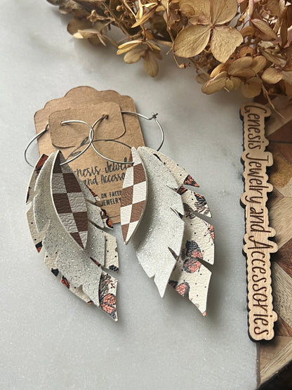 Spring Leaf Hoops