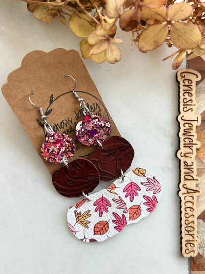 Three Layered Pumpkins - Faux Leather