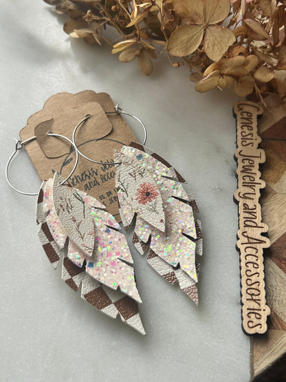 Spring Leaf Hoops