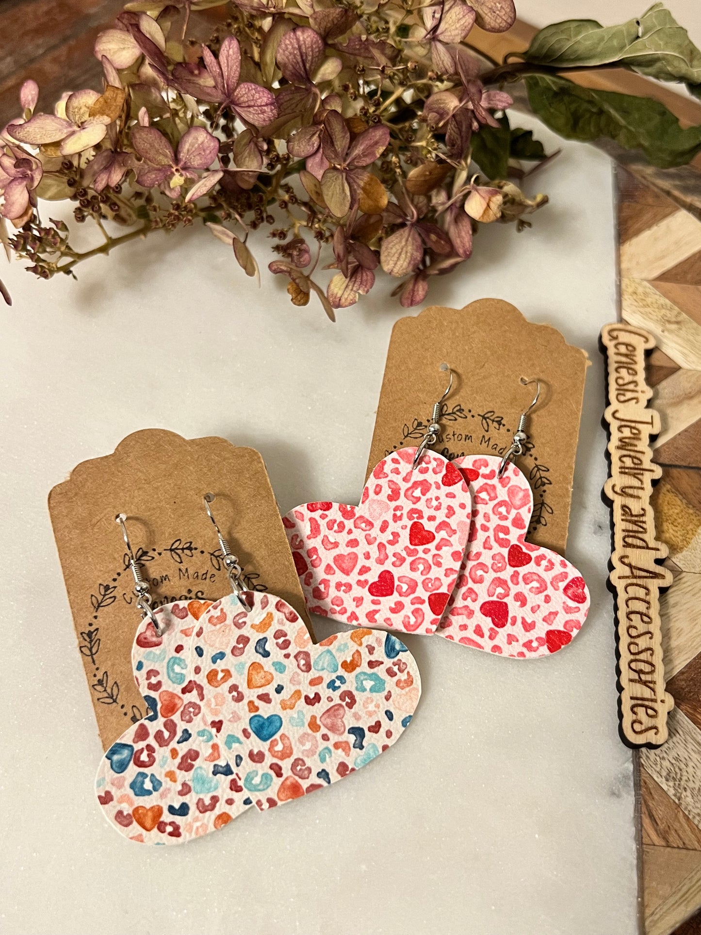 Hearts with Leopard Print