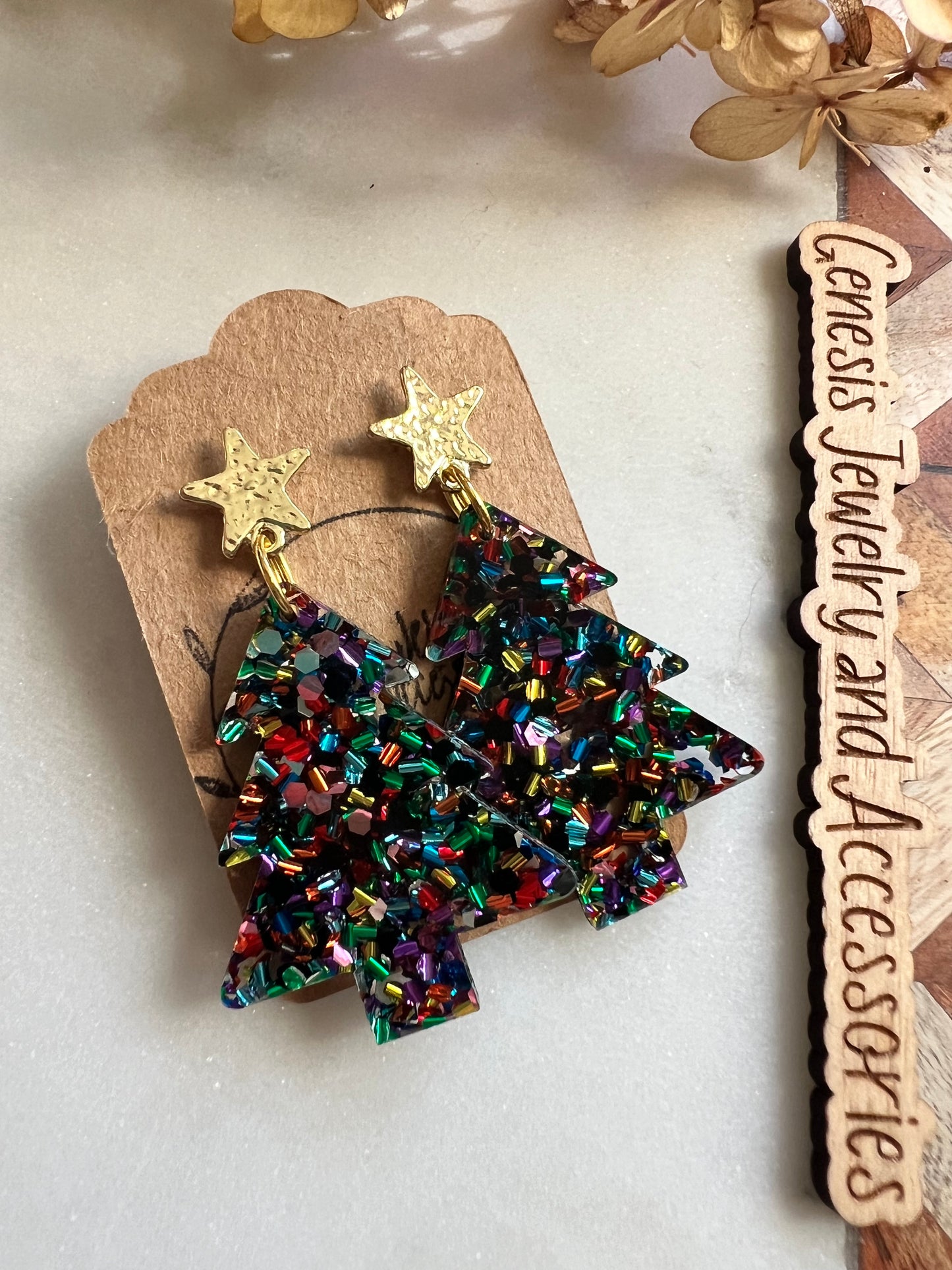 Christmas Trees - Stud Back Dangles