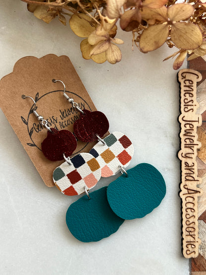 Three Layered Pumpkins - Faux Leather