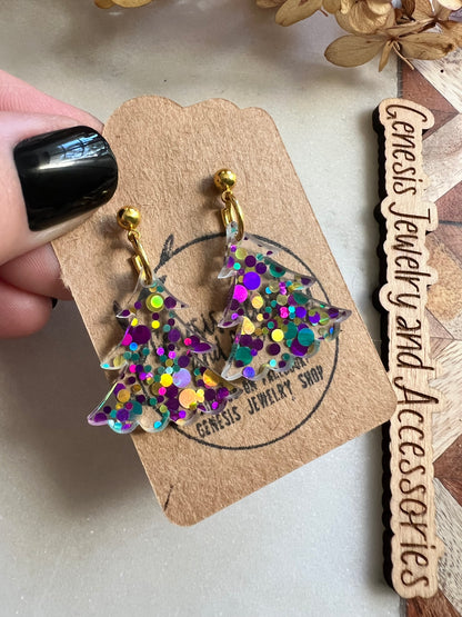 Christmas Trees - Stud Back Dangles