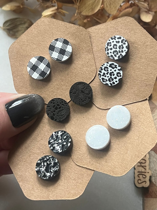 Black + White Studs