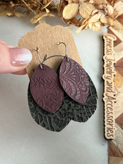 Fringed Leaf - Silver Hook