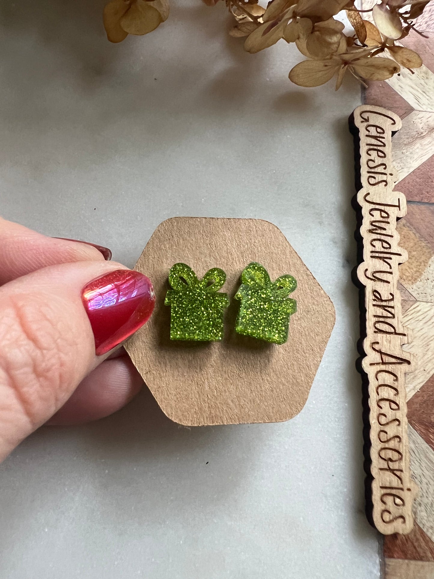 Christmas Acrylic Studs