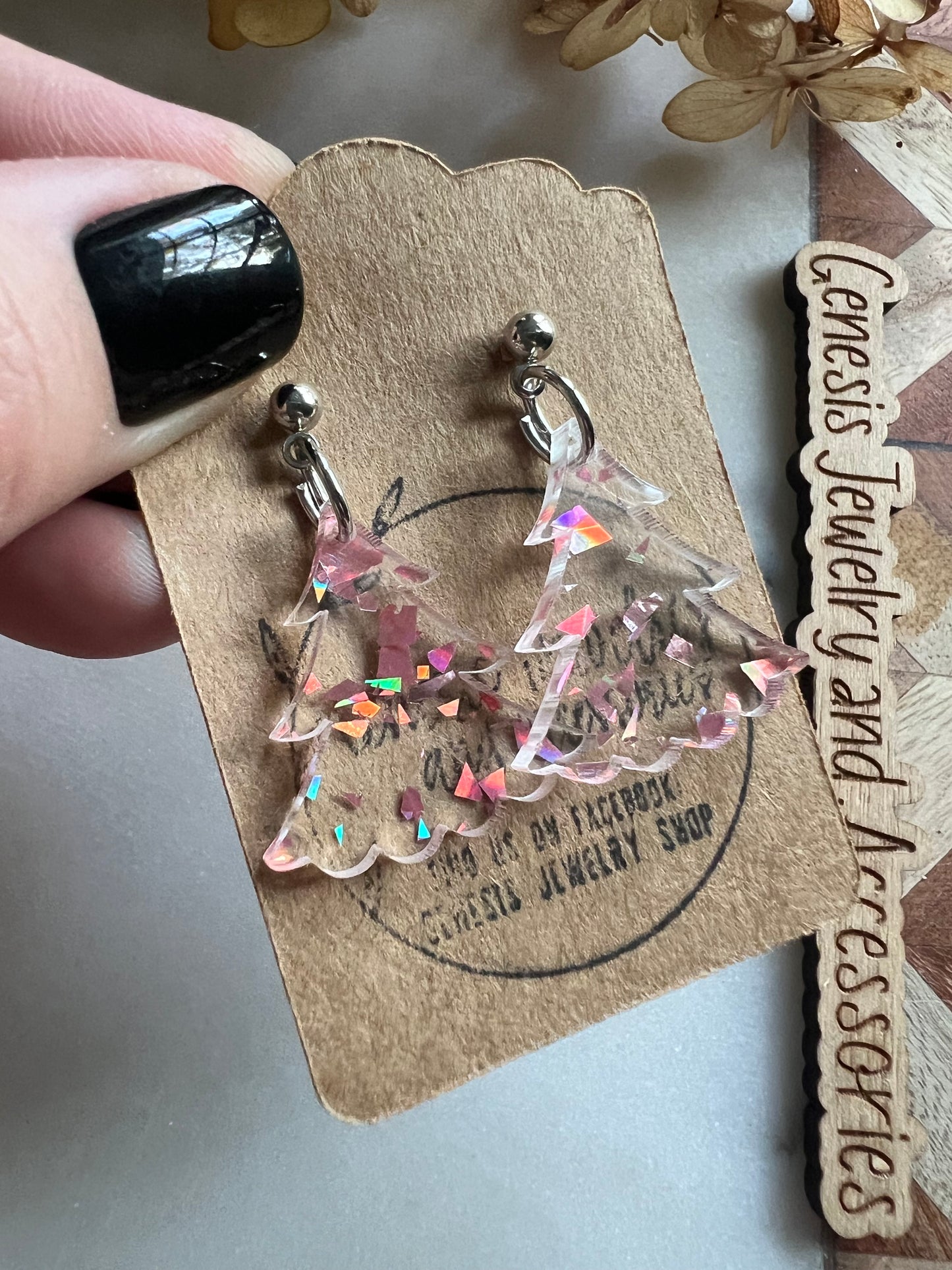 Christmas Trees - Stud Back Dangles