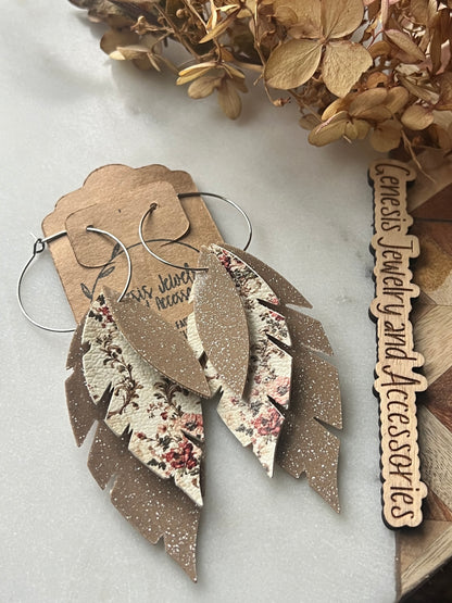 Spring Leaf Hoops