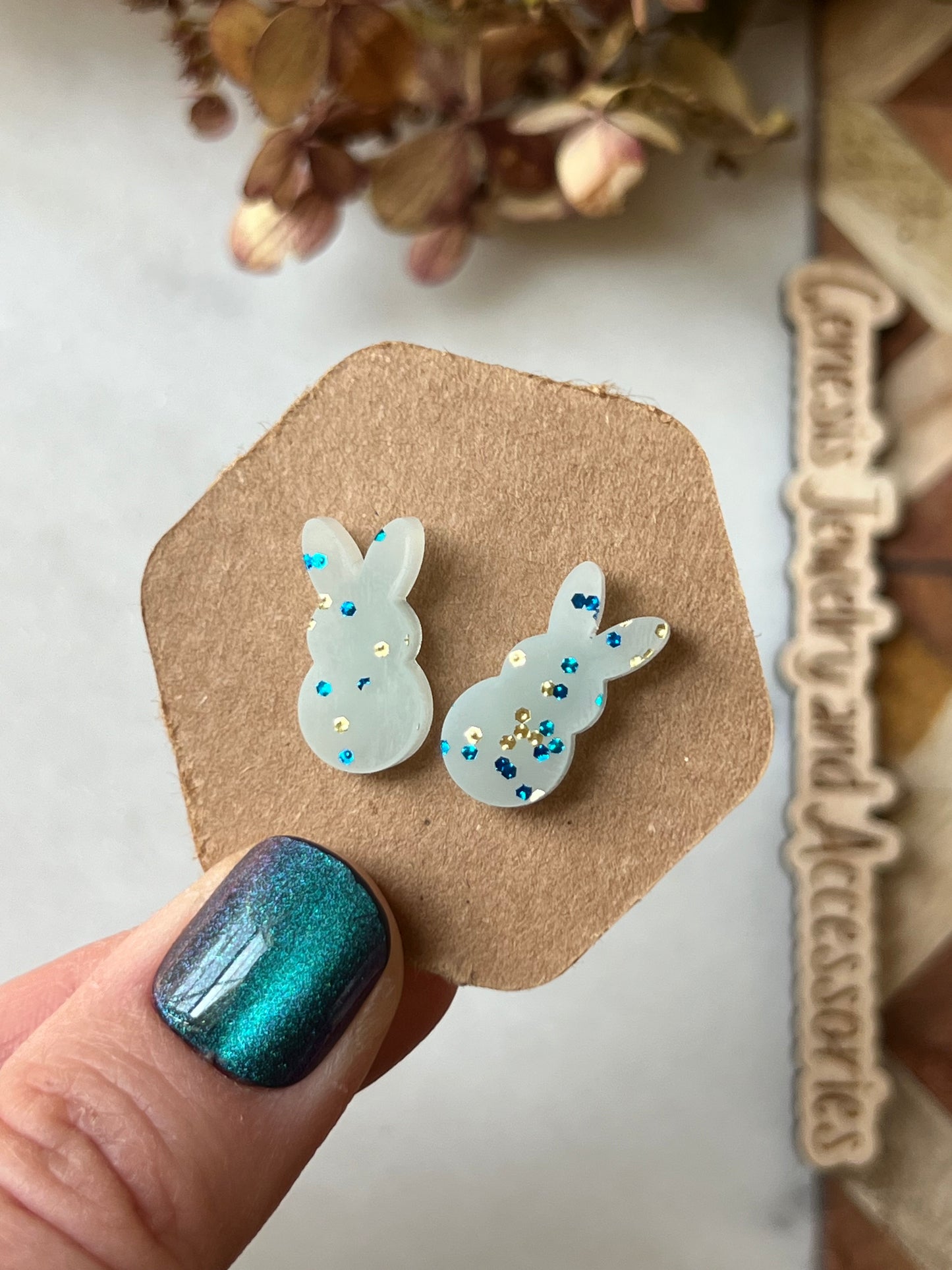 Sparkle Bunny Studs