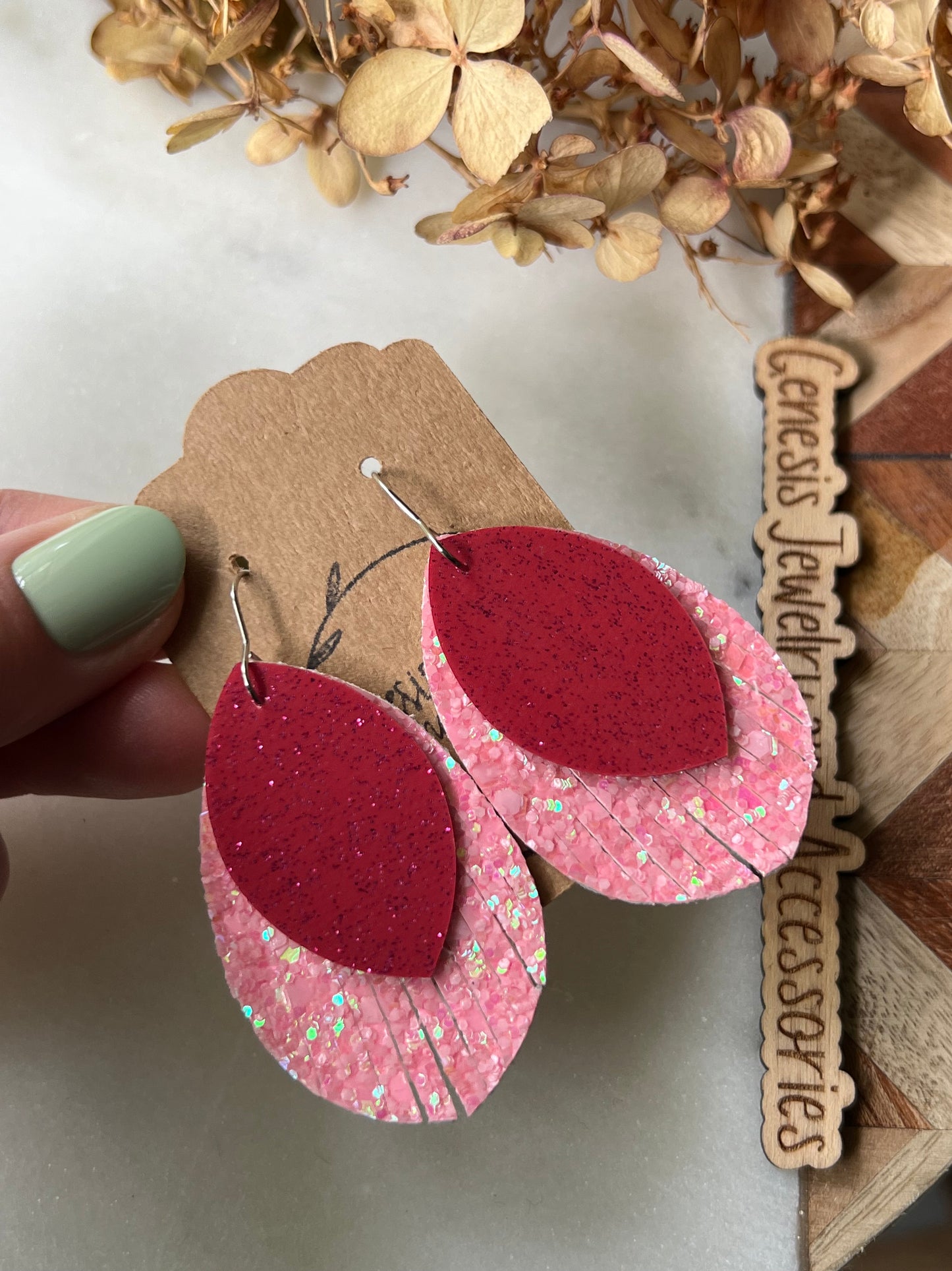 Fringed Leaf - Silver Hook