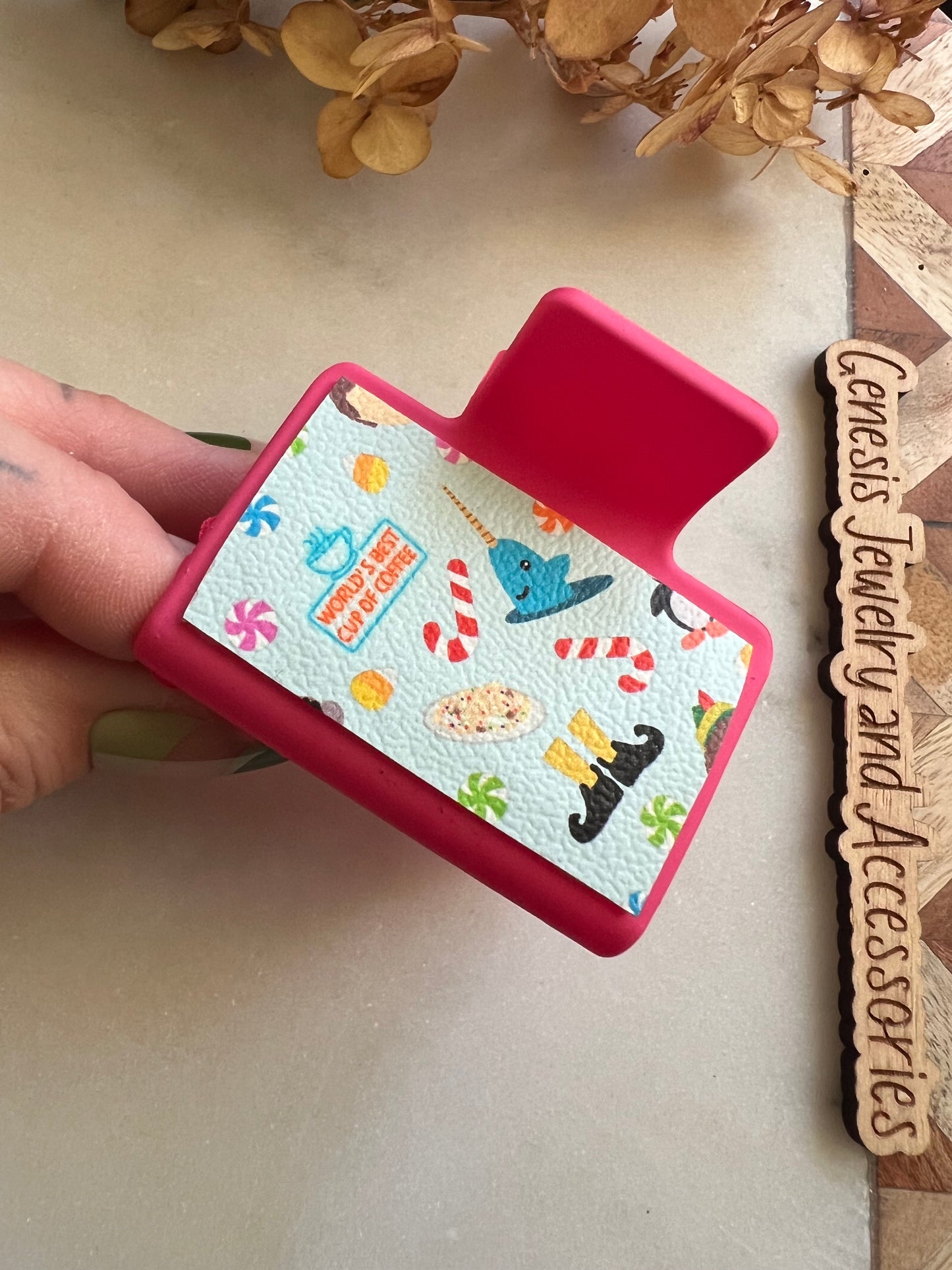 2" Claw Clips - Christmas