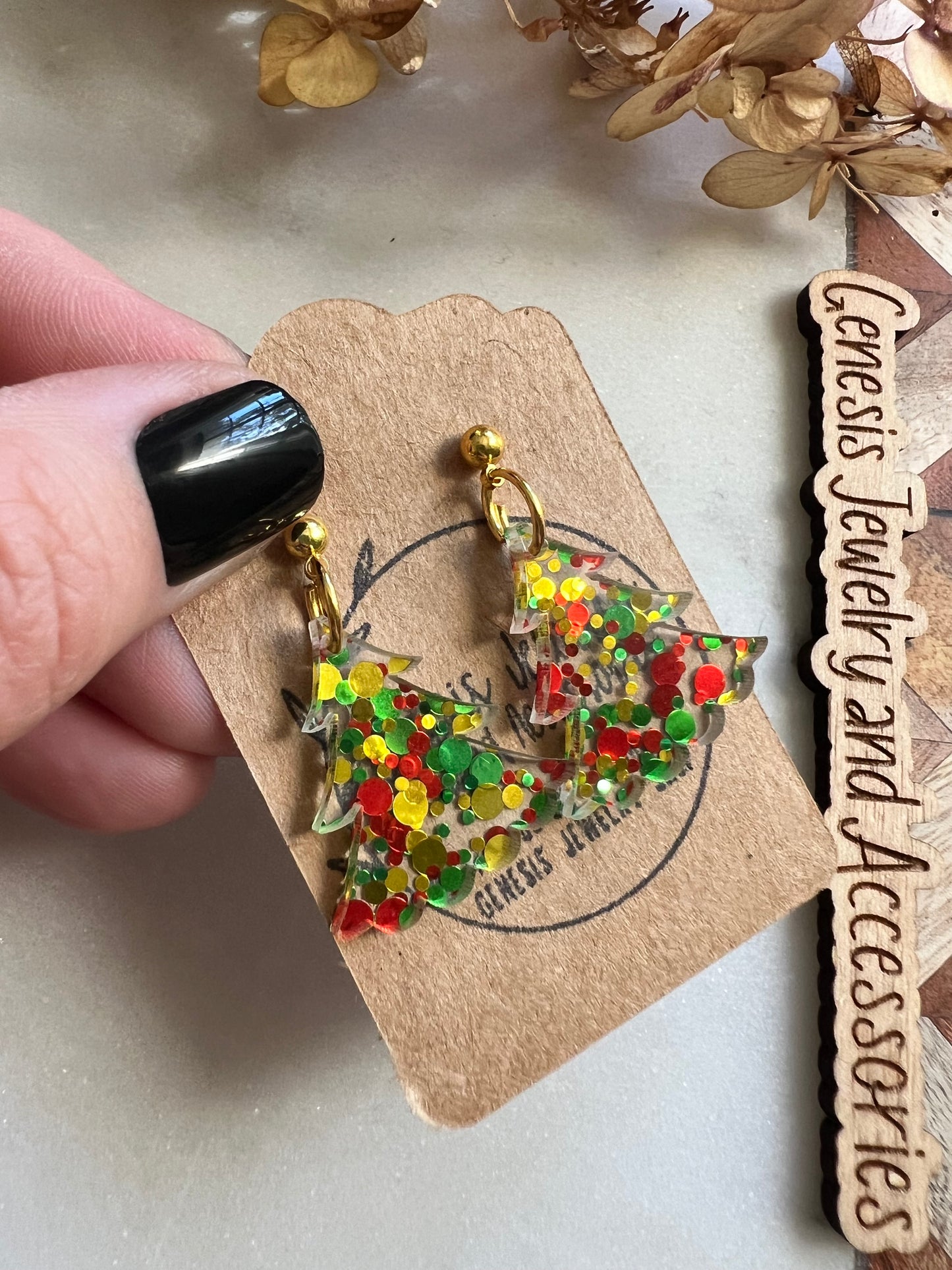 Christmas Trees - Stud Back Dangles