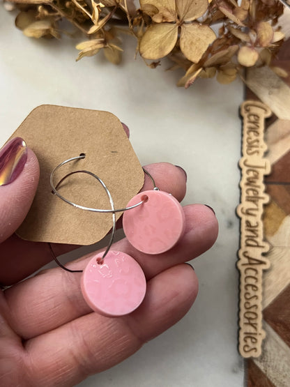 Muted Leopard Hoops