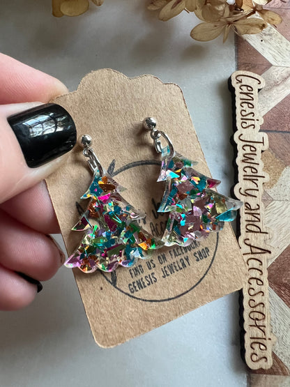Christmas Trees - Stud Back Dangles