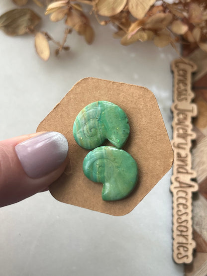 Shark’s Eye Shell - Clay Studs