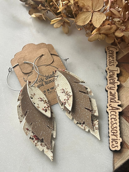 Spring Leaf Hoops