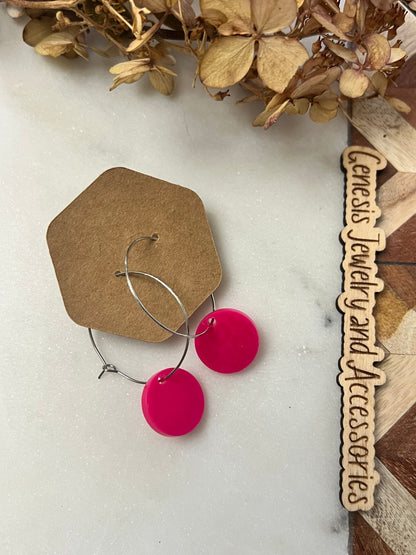 Muted Leopard Hoops