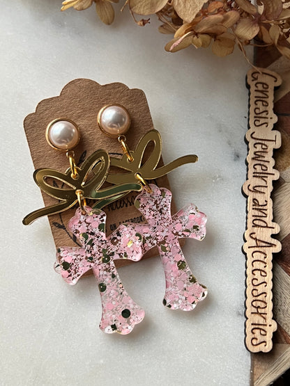 Gold Bow & Pearl
