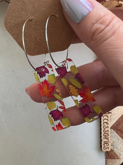 Leaf and Pumpkin Hoops