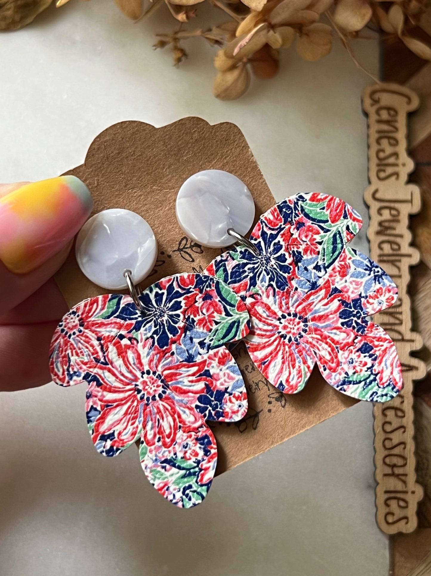 Embossed Leaf - Patriotic
