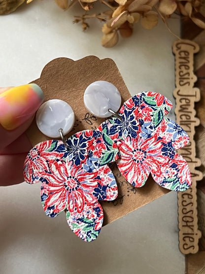 Embossed Leaf - Patriotic