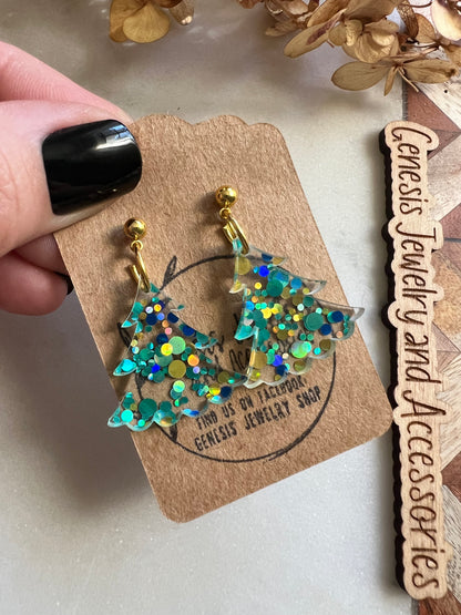 Christmas Trees - Stud Back Dangles