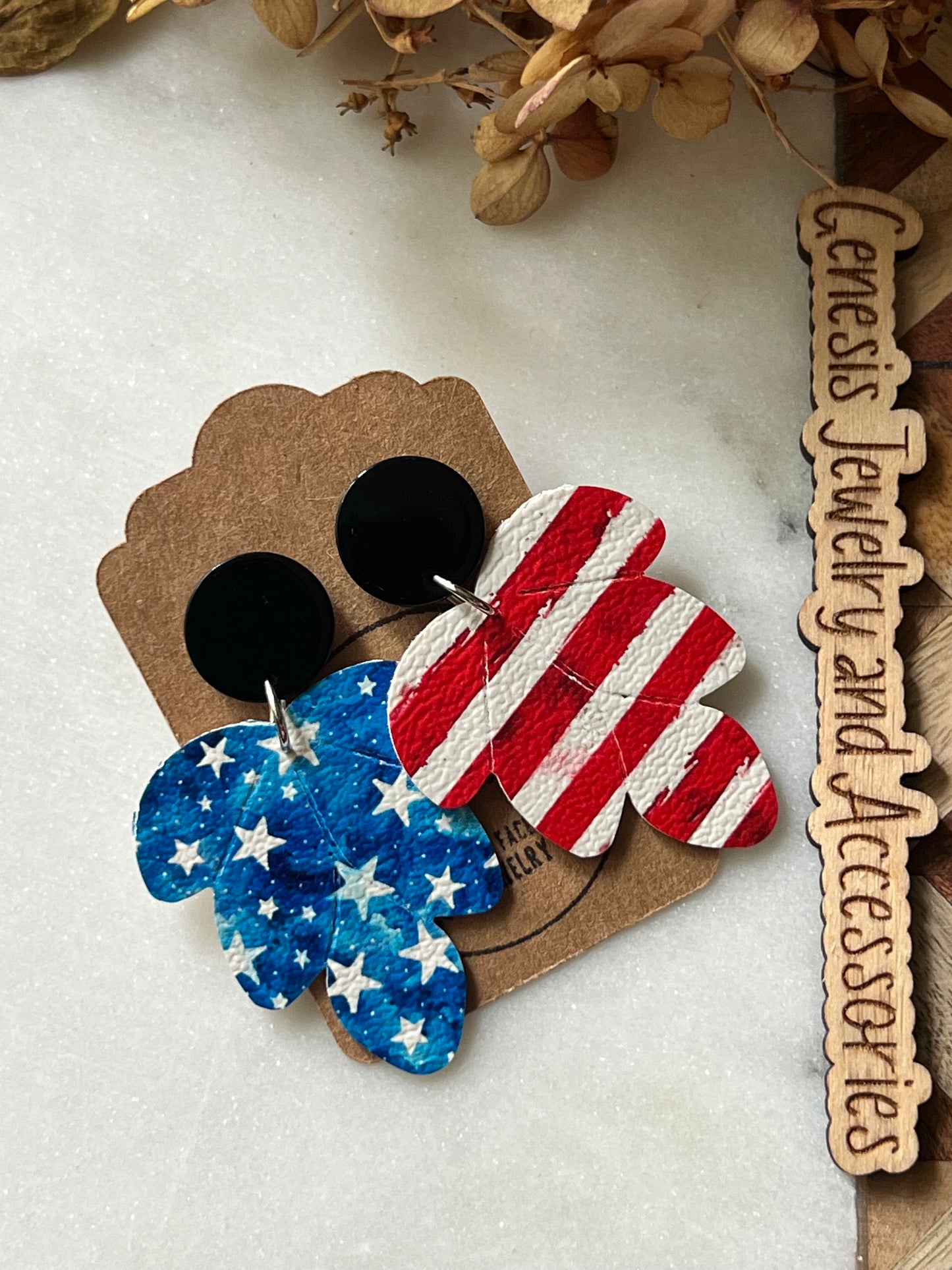 Embossed Leaf - Patriotic