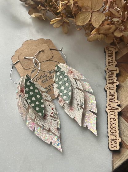 Spring Leaf Hoops
