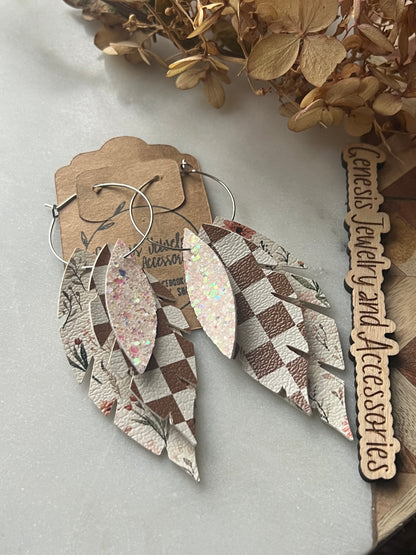 Spring Leaf Hoops