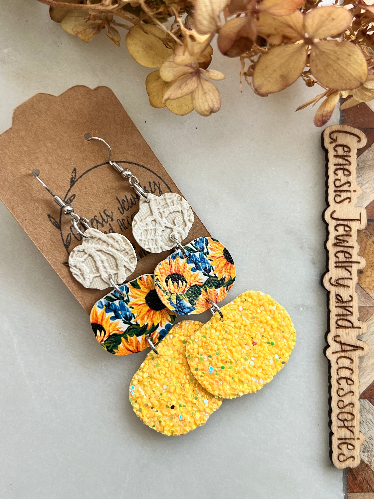 Three Layered Pumpkins - Faux Leather